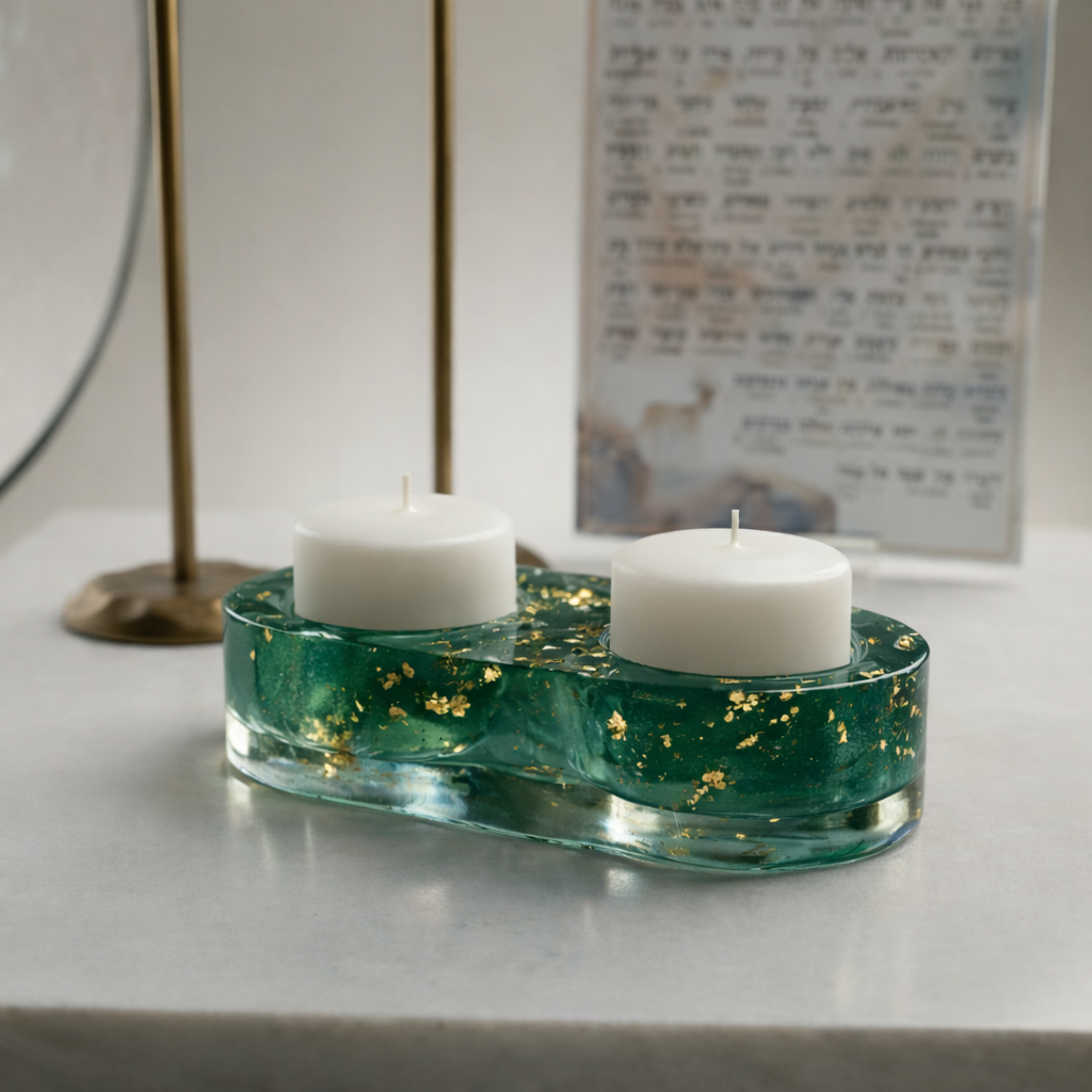 Shabbos Candle Holder - Personalized