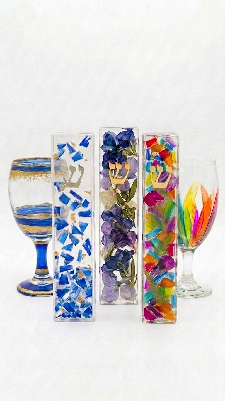 The Signature Mezuzah - Your breaking glass and/or your bridal bouquet at to your doorstep.