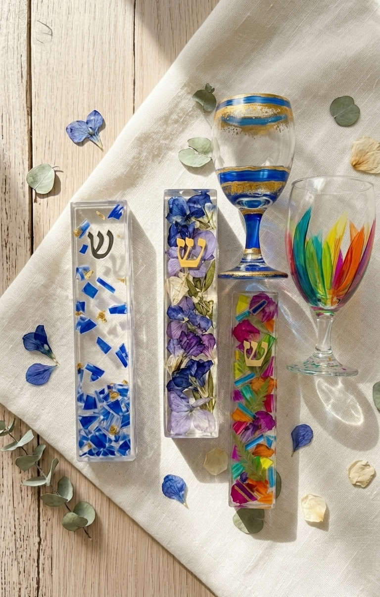 The Signature Mezuzah - Your breaking glass and/or your bridal bouquet at to your doorstep.