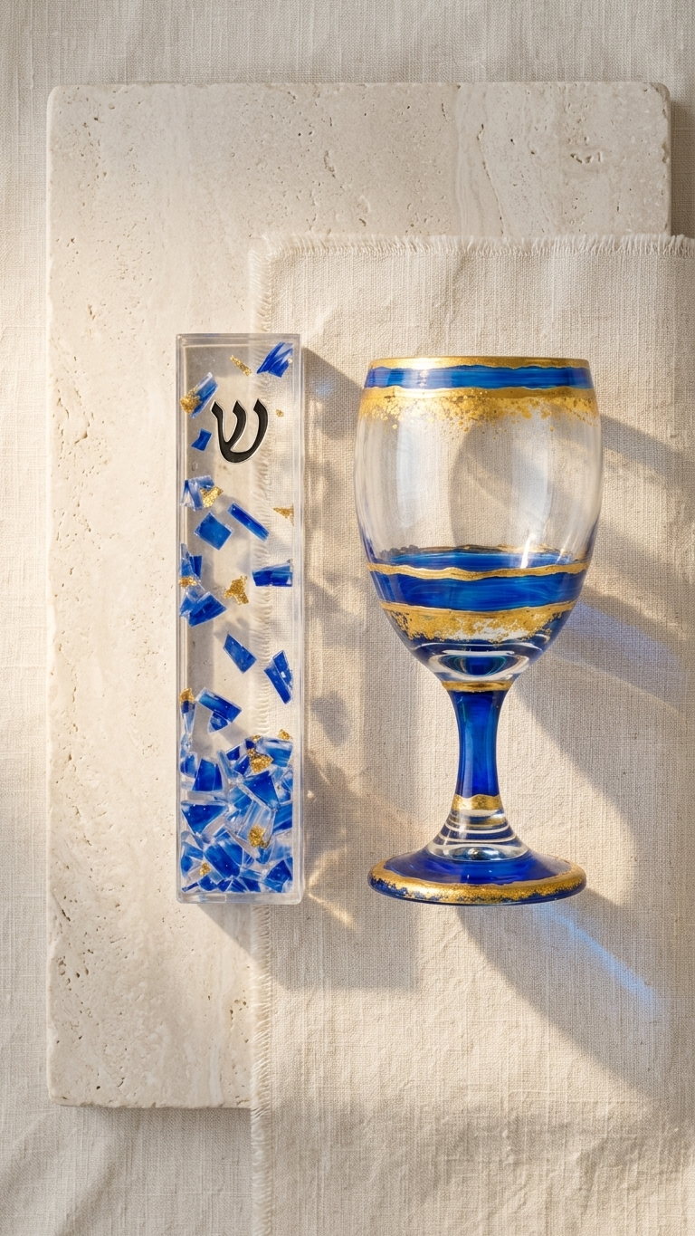 The Signature Mezuzah - Your breaking glass and/or your bridal bouquet at to your doorstep.